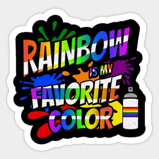 Rainbow Is My Favorite Color Pride Shirt Sticker